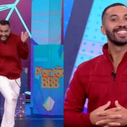 BBB21: Gilberto acts as a presenter on “Plantão BBB”, dances live, commits “gaffe” with publi and watches Porchat take off his shirt – watch