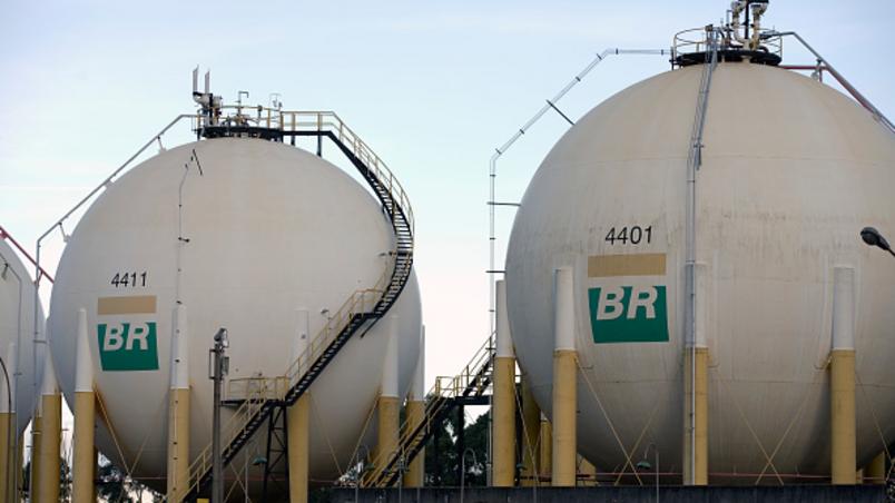 Petrobras fuel tanks in an oil refinery