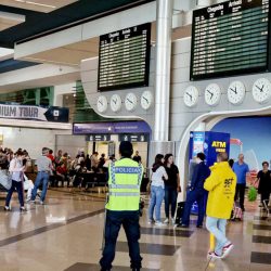 Passengers arriving by air receive a brochure that includes rules for Portugal