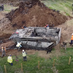 They are found in a UK tank of World War II buried under 74 years old (video)