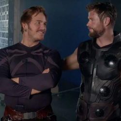 The photo shows more Chris Hemsworth and Chris Pratt in their new outfits