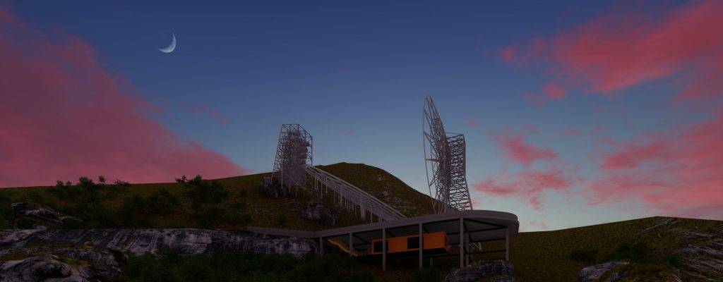 Artistic representation of the Bingo Radio Telescope