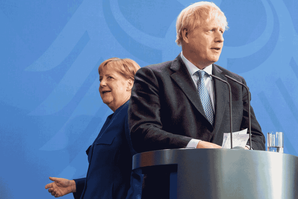 Angela Merkel and Boris Johnson