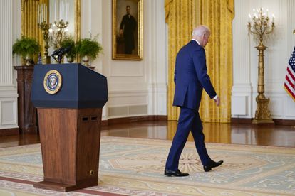 Joe Biden, Thursday at the White House, after giving his economic speech.