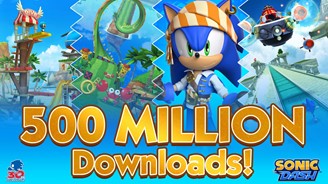 Sonic Dash already has more than 500 million downloads worldwide