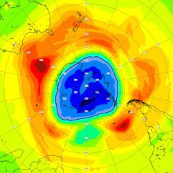 The gap in the ozone layer in Antarctica is greater than that in Antarctica