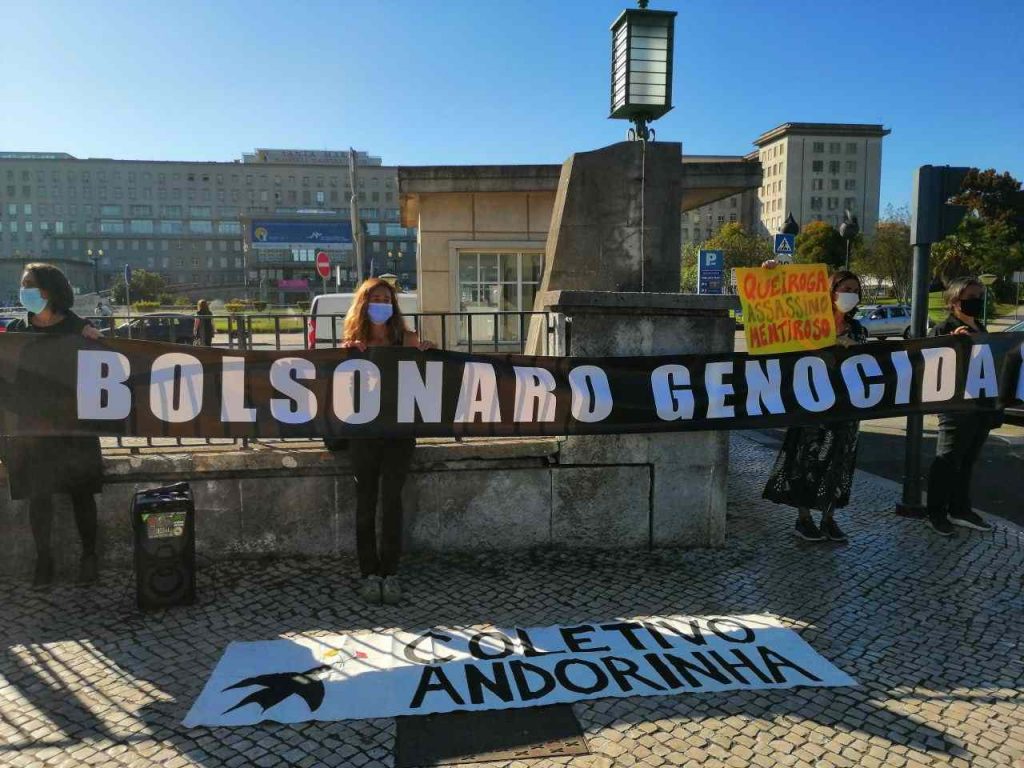 Demonstration against Health Minister Marcelo Quiroga in Lisbon, Portugal