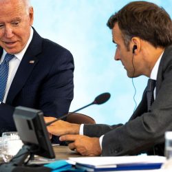 Biden and Macron meet in Rome to discuss European security