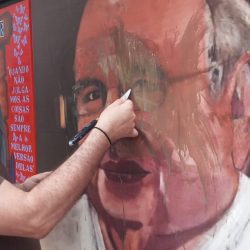 Luis Fernando Verissimo’s painting vandalized again in Porto Alegre |  Rio Grande do Sul