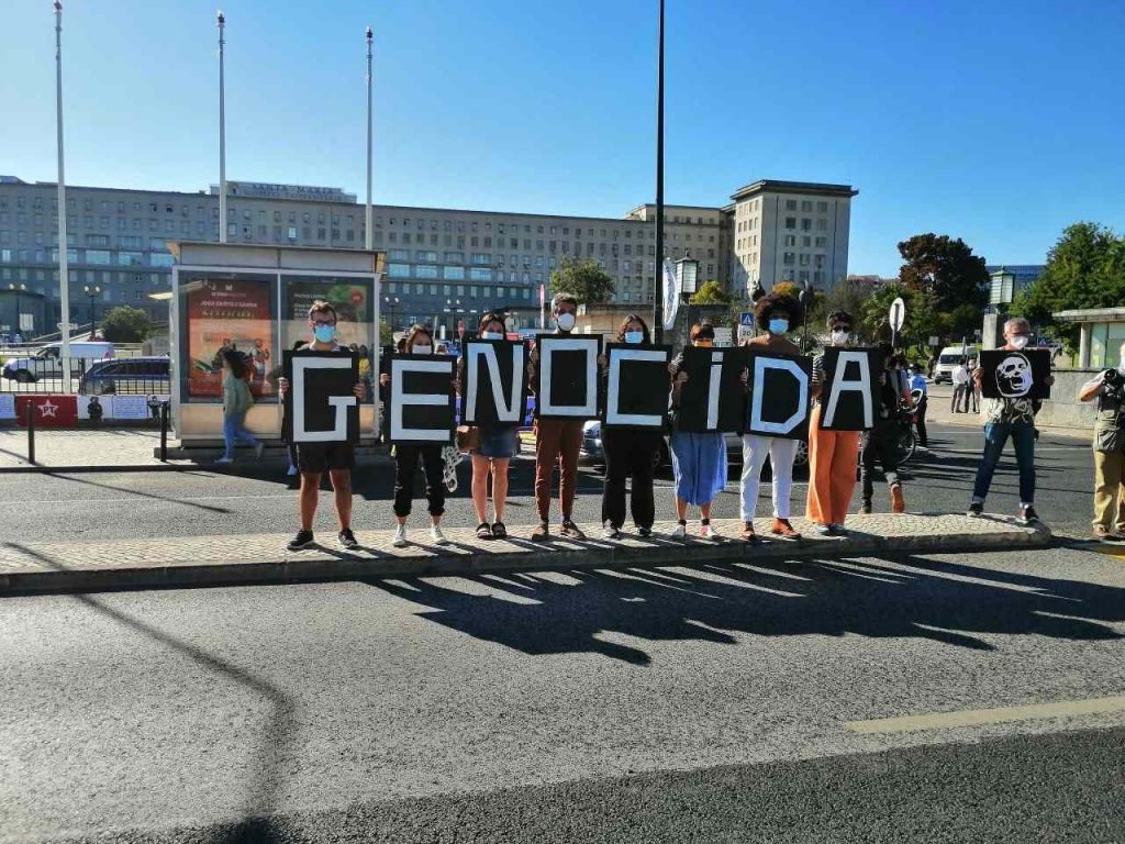 Demonstration against Health Minister Marcelo Quiroga in Lisbon, Portugal