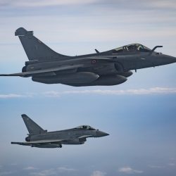 British and French fighters conduct airstrikes in the eastern Mediterranean