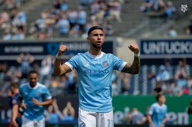 Tati scored in the New York City team's 5-0 win over Major League Soccer last weekend (Photo: Publicity/NYCFC)