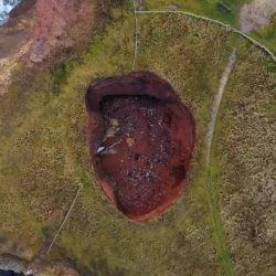 Below the growing hole in the UK reveals a hidden beach