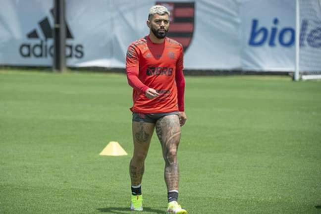 Gabigol is back at Ninho do Urubu, CT do Flamengo (Photo: Alexandre Vidal/Flamengo)