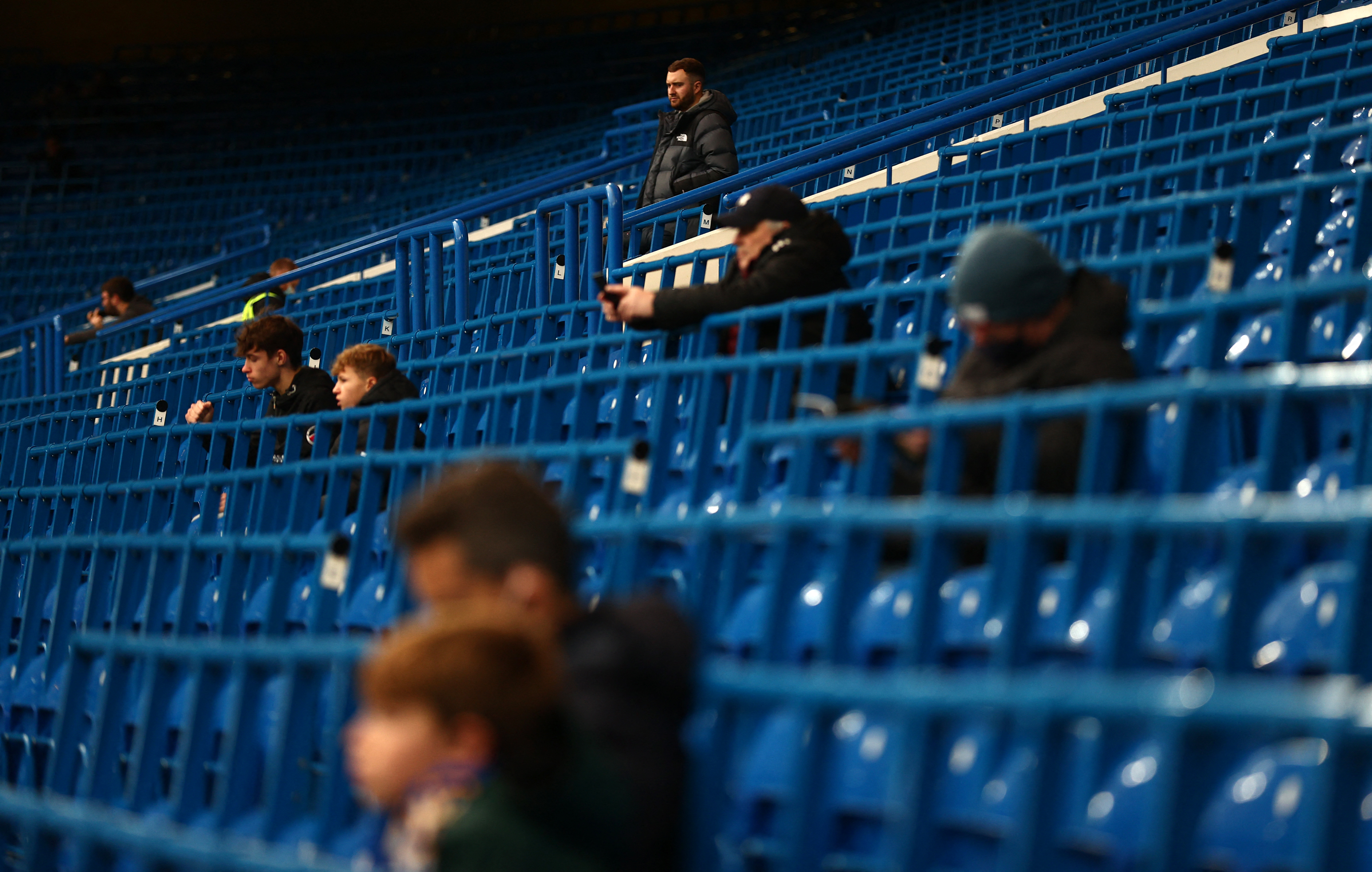 The Stamford Bridge section where Chelsea fans stand