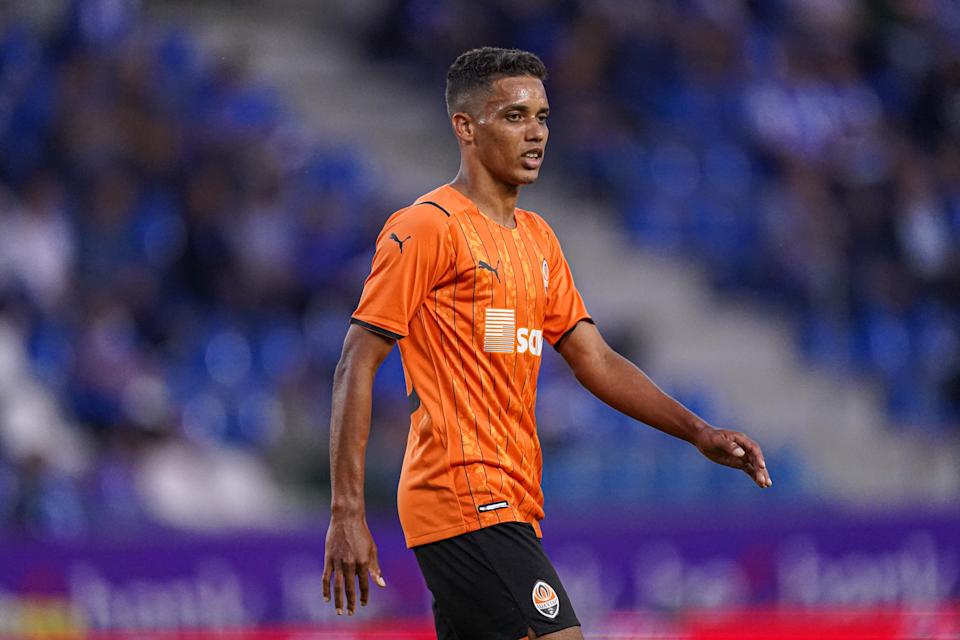 Genk, Belgium - AUGUST 3: Pedrinho of Shakhtar Donetsk during the Champions League qualifier match between KRC Genk and Shakhtar Donetsk at Luminus Arena on August 3, 2021 in Genk, Belgium (Photo by Jeroen Meuwsen / BSR Agency / Getty Images)