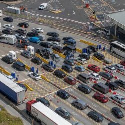 Long queues in Dover to cross the English Channel