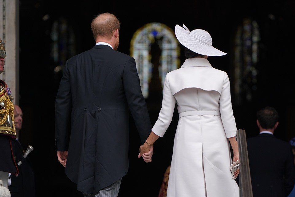 Color photo.  Meghan Markle and Prince Harry