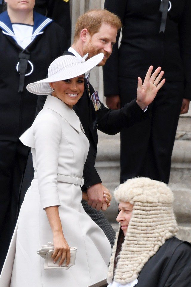 Color photo.  Meghan Markle and Prince Harry