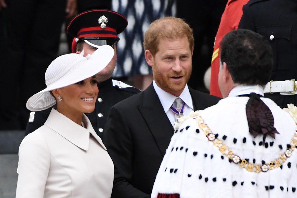 Color photo.  Meghan Markle and Prince Harry