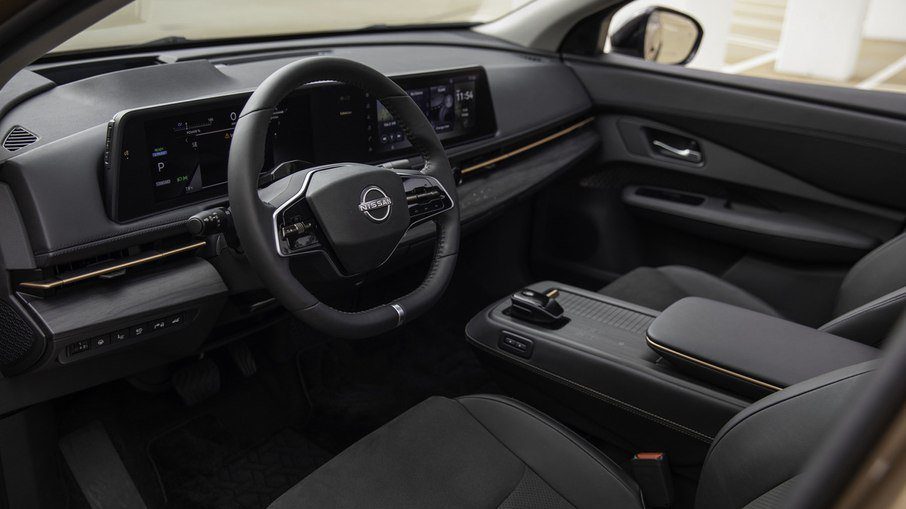 The interior is simple and has a few buttons, but it has touch-sensitive controls