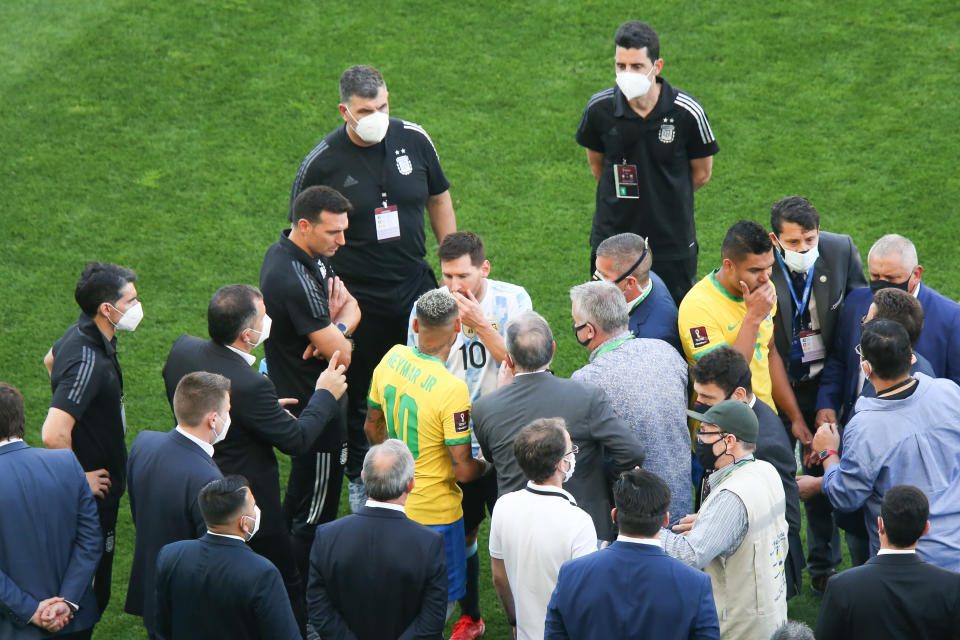 *** FILE *** SÃO PAULO, SP, 09.05.2021 - The match between Brazil and Argentina, valid for the 2022 World Cup qualifiers, at the Neo Química Arena, in Itaquera, on the east side of São Paulo, interrupted by Anvisa.  (Photo: Rubens Cavallari/Volharis)