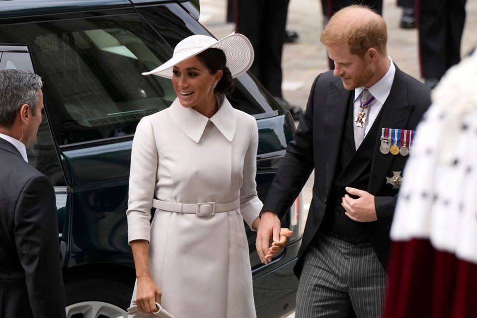 Color photo.  Meghan Markle and Prince Harry