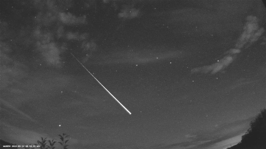 A meteor is seen in the sky over Scotland