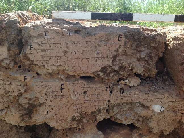 Brick wall in Tel al-Batsh, the Palestinian city in Canaan