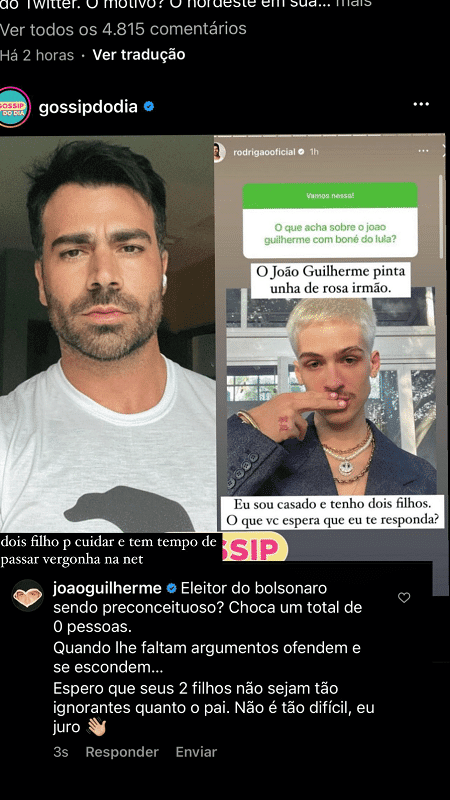 João Guilherme reveals criticism of former BBB for using pink nails - clone / Instagram - clone / Instagram