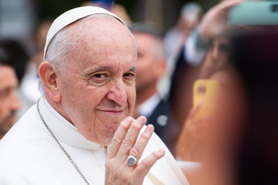 Pope Francis made an appeal to host the FIFA World Cup in Qatar.  Photo: Lorenzo Di Cola/NurPhoto via Getty Images