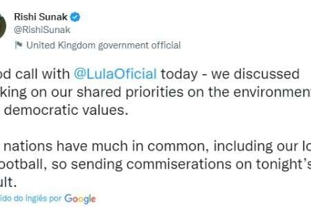 UK PM, Lula on phone: ‘Green economy’